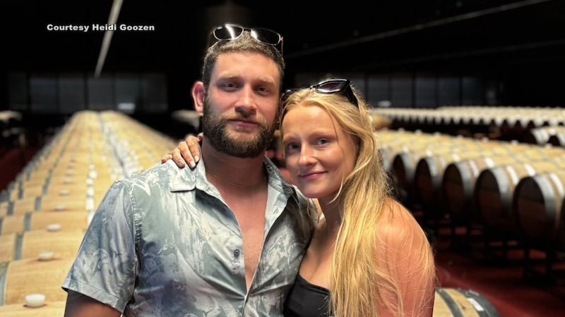 Wasilla Iron Dog racer Skye Rench (left) with fiancée Heidi Goozen.