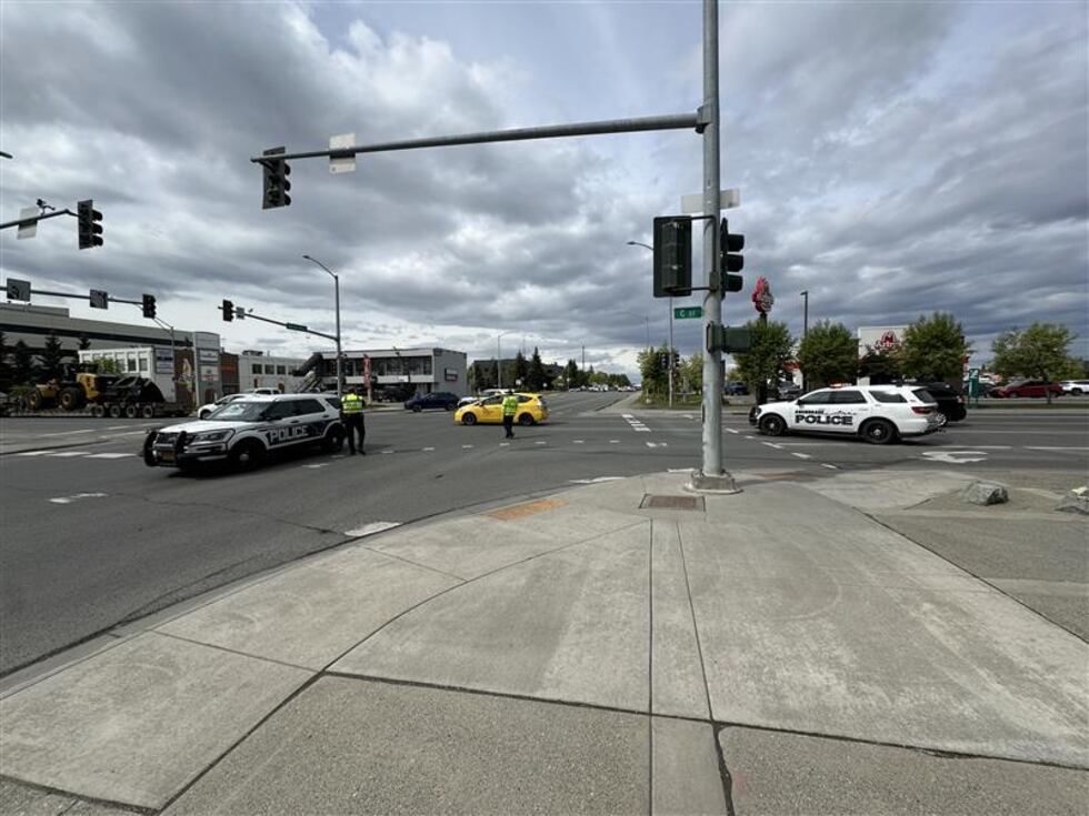 A collision between a pedestrian and vehicle briefly closed down lanes of Benson Boulevard at...